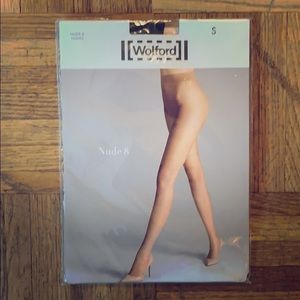 Wolford Nude 8 Tights Size S Black NWT